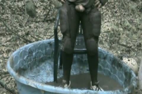 Getting wet & Muddy In My Football Uniform