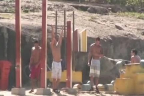 Latinos Denis, Alef And Marcelo Shower Spit R