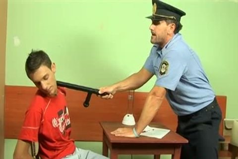 Police Officer Roberts bangs filthy twink Ian On A Office Desk