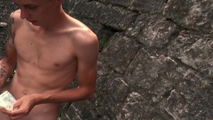 Skeletal teen plowed violently in the booty outside