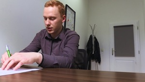 Redheaded dude with a bubble butthole acquires banged in POV