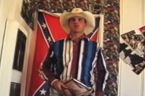 Redneck Cowboy Works His Hard curly rod