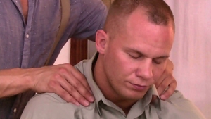 Icon Male - Ethan Slade among hairy Austin Andrews