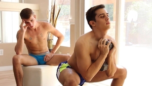 GayRoom - Ryan Tyler together with Jacob Ladder hard workout