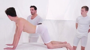 Two Mormon dudes Nick Floyd & Aaron Allen get pounded By President Ty Roder