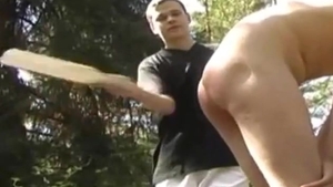 In The Woods spanking teen And poked