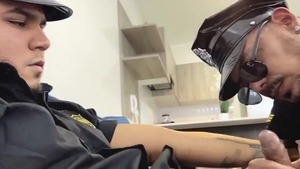 Police Wrecking & Feeding boyfrend Officer sexy Mancum